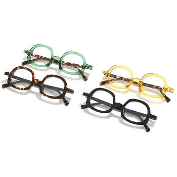 MOONBIFFY Мъже Жени Ретро кръгли оптични очила Рамки Реколта Рамки за очила за късогледство Оптични очила（Без лещи）