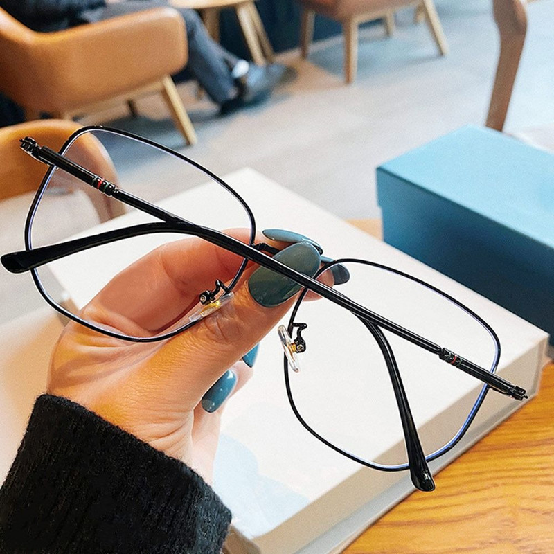 Anti-Blue Light Akiniai Moteriški Vyriški Dideli optiniai rėmeliai Akių apsauga Itin lengvi akiniai Biuro kompiuterio akiniai