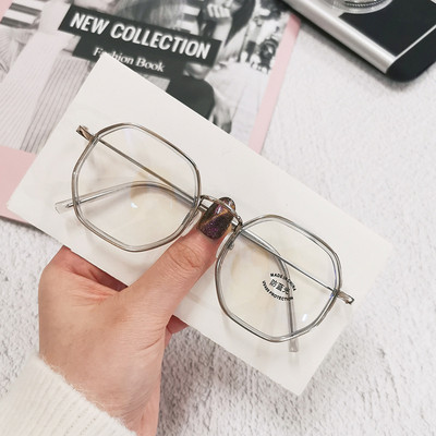 Metallraamiga polügoonprillid 1 tk Business Anti-sinine Hele Tavaprillid Mood Suuremõõtmelised Arvuti Sinine Valgust blokeerivad Prillid