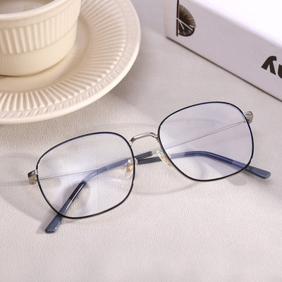 Paprasti mados kvadratiniai skaidrūs kompiuteriniai akiniai, moteriški, vyriški, neryškūs mėlyni akiniai, blokuojantys koledžo studentus, trumparegiai