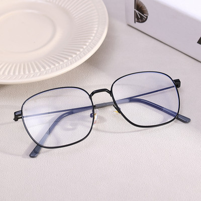 Paprasti mados kvadratiniai skaidrūs kompiuteriniai akiniai, moteriški, vyriški, neryškūs mėlyni akiniai, blokuojantys koledžo studentus, trumparegiai