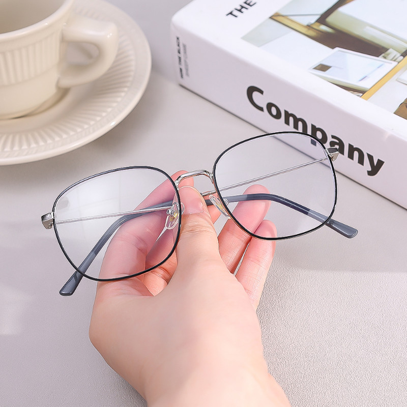 Paprasti mados kvadratiniai skaidrūs kompiuteriniai akiniai, moteriški, vyriški, neryškūs mėlyni akiniai, blokuojantys koledžo studentus, trumparegiai