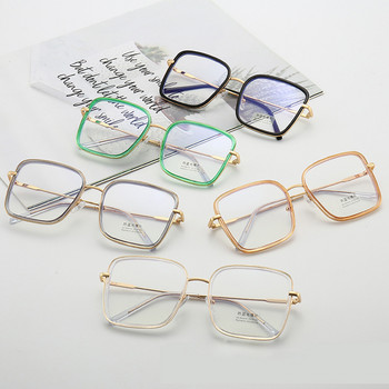 Γυαλιά κατά της κούρασης Γυναικεία τετράγωνα γυαλιά υπολογιστή 0 Flat Mirror Blue Light Γυαλιά Clear Glasses Fashion Eye Glasses очки