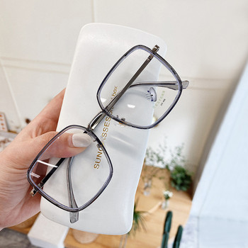 Очила против умора Дамски очила за компютър с квадратна рамка 0 Очила с плоско огледало Синя светлина Прозрачни очила Модни очила очки