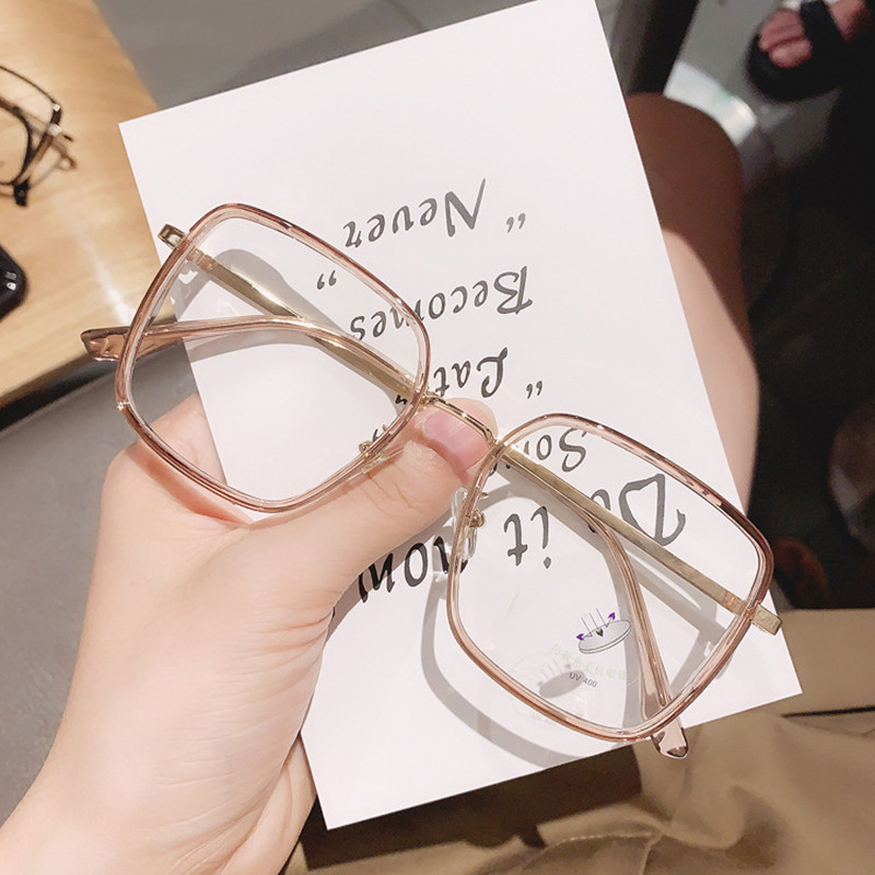Akiniai nuo nuovargio Moteriški kvadratiniai rėmeliai Kompiuterio akiniai 0 Plokščias veidrodis Mėlynos Šviesos Akiniai Skaidrūs Akiniai Madingi Akiniai очки