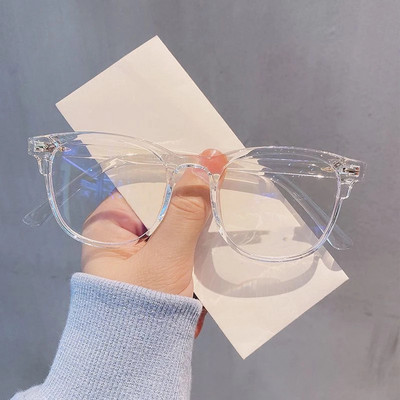 Ženske vintage okrugle retro plave svijetlo velike naočale optički okviri naočala metalne naočale prozirne leće mačje oči naočale