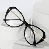 Πλαίσιο πεταλούδας Αντιμπλε ανοιχτό απλό πρόσωπο Επίπεδος καθρέφτης Ευρωπαϊκή και Αμερικανική Προσωπικότητα Cat Eye Large Cross Border γυαλιά