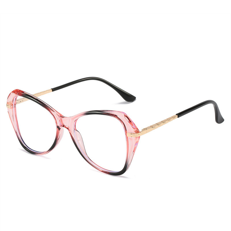 Πλαίσιο πεταλούδας Αντιμπλε ανοιχτό απλό πρόσωπο Επίπεδος καθρέφτης Ευρωπαϊκή και Αμερικανική Προσωπικότητα Cat Eye Large Cross Border γυαλιά
