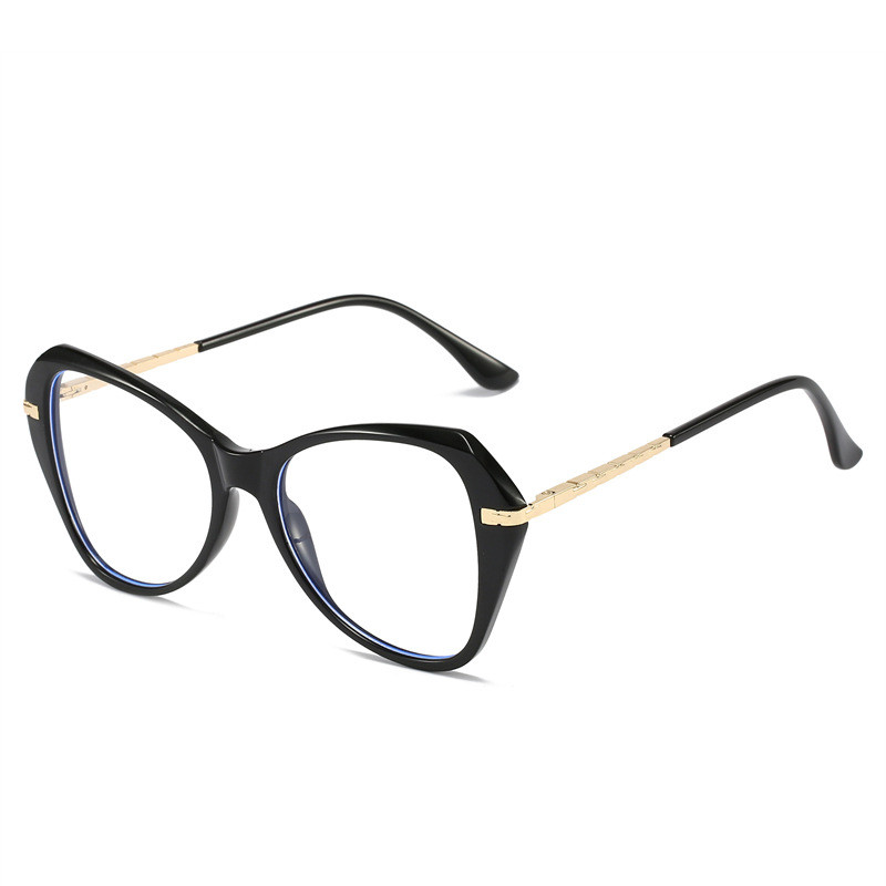 Πλαίσιο πεταλούδας Αντιμπλε ανοιχτό απλό πρόσωπο Επίπεδος καθρέφτης Ευρωπαϊκή και Αμερικανική Προσωπικότητα Cat Eye Large Cross Border γυαλιά