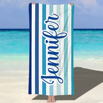 Хавлиена кърпа за плуване с персонализиран печат Суперфини влакна Сгъваема здрава водна плажна кърпа Мека цифрова квадратна кърпа Плувен фитнес