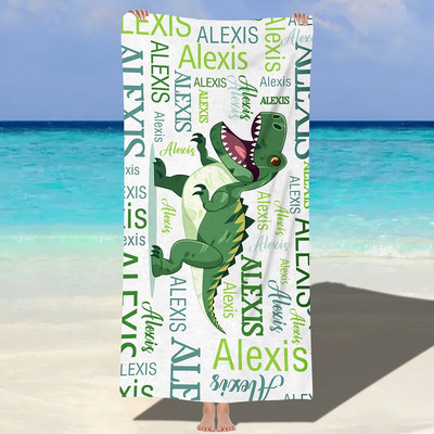 Prosop de înot cu imprimare personalizată Fibră superfină, pliabil, cu apă puternică, prosop de plajă, moale, digital, pătrat, fitness