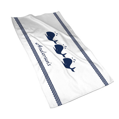 Tamsiai mėlynos jūrinės serijos banginių namų vonios rankšluostis viešbučio rankšluostis vonios mikropluošto rankšluostis 40 * 70 gali būti pritaikytas