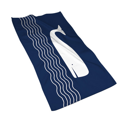 Tamsiai mėlynos jūrinės serijos banginių namų vonios rankšluostis viešbučio rankšluostis vonios mikropluošto rankšluostis 40 * 70 gali būti pritaikytas