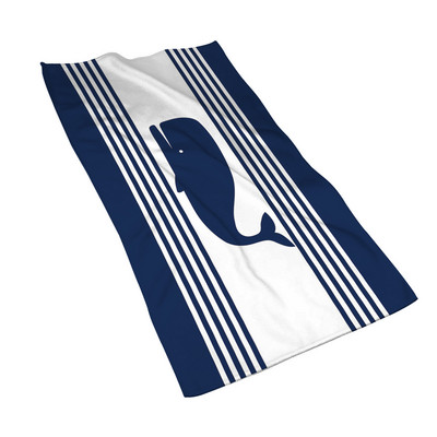 Tamsiai mėlynos jūrinės serijos banginių namų vonios rankšluostis viešbučio rankšluostis vonios mikropluošto rankšluostis 40 * 70 gali būti pritaikytas