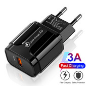 18W Quick Charge 3.0 4.0 USB töltő Univerzális QC 3.0 gyorstöltő adapter fali mobiltelefon töltő iPhone-hoz Samsung Xiaomi