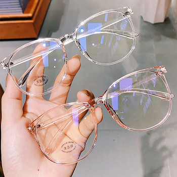 Ретро очила с кръгла рамка против синя светлина Дамски прозрачни компютърни очила Унисекс Оптични очила за очила Прозрачни стъкла