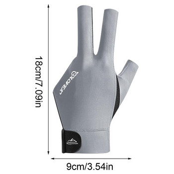 Ελαφριά γάντια μπιλιάρδου Υψηλή ελαστικότητα, αντιολισθητικά, ανθεκτικά στη φθορά, αναπνεύσιμα με τρία δάχτυλα, αθλητικά γάντια με διαρροή δακτύλων για άνδρες γυναίκες
