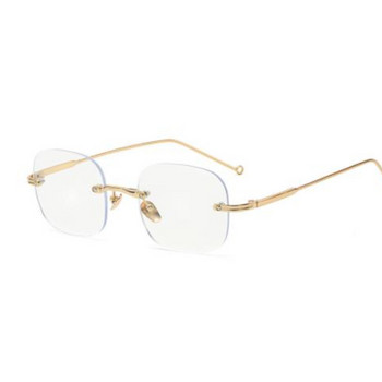 Γυναικεία σχεδίαση Rimless Myopia Retro Blue Light Blocking Glasses Γυναικεία εξαιρετικά ελαφριά γυαλιά χωρίς σκελετό