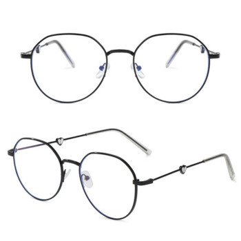 1Pc Anti-Blue Light Γυαλιά μεγάλου μεγέθους Γυναικείες άντρες Love Heart Frame Προστασία ματιών Εξαιρετικά ελαφριά γυαλιά οράσεως Γυαλιά υπολογιστή γραφείου