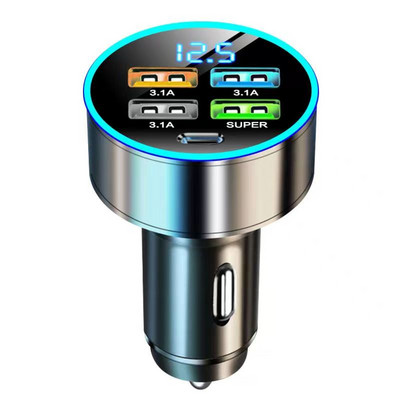 Încărcător auto USB Olaf 5 porturi tip C 150W PD Încărcare rapidă în brichetă auto Adaptor telefon mobil pentru iPhone Xiaomi Samsung