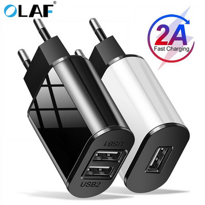 OLAF 5V 2A USB зарядно за iPhone X 8 7 iPad Air Fast Wall Charger ЕС адаптер за Samsung S9 Xiaomi Mi6 Mi5 зарядно за мобилен телефон