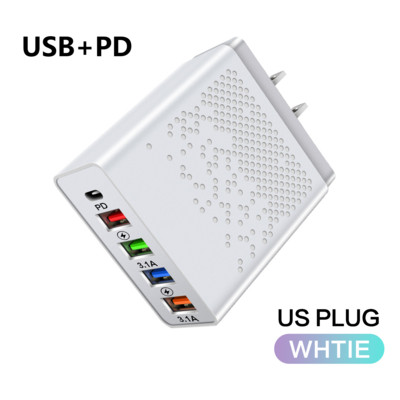 Olaf 48W USB PD Type C įkroviklis QC 3.0 greito įkrovimo adapteris, skirtas iPhone 13 12 Samsung Xiaomi 5 prievadų USB mobiliųjų telefonų įkrovikliai