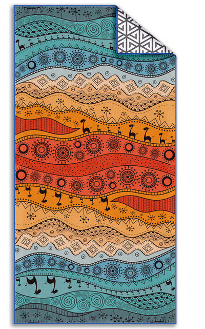 Πετσέτες παραλίας για ενήλικες Superfine Fiber Sand Blasting Line Speed Not Dry Towel