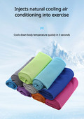 1 vnt vasarinis ledinis šilko rankšluostis Sportinis momentinis vėsinantis ledinis rankšluostis, nešiojamas lauko kelionių fitneso bėgimo plaukimo rankšluosčių silikoninis krepšys