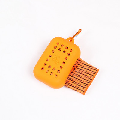 1 vnt vasarinis ledinis šilko rankšluostis Sportinis momentinis vėsinantis ledinis rankšluostis, nešiojamas lauko kelionių fitneso bėgimo plaukimo rankšluosčių silikoninis krepšys