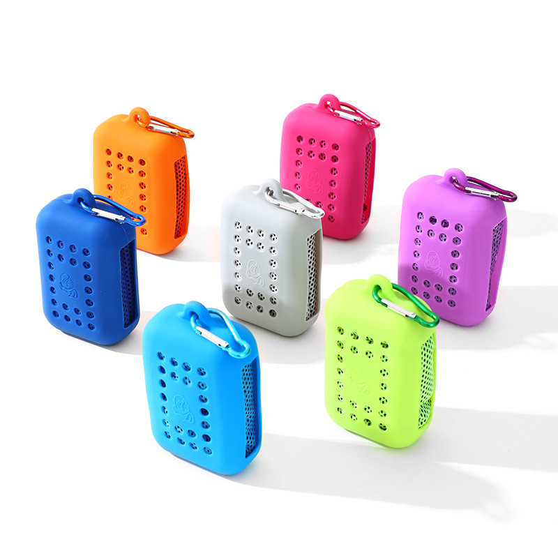 1 vnt vasarinis ledinis šilko rankšluostis Sportinis momentinis vėsinantis ledinis rankšluostis, nešiojamas lauko kelionių fitneso bėgimo plaukimo rankšluosčių silikoninis krepšys