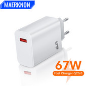 67W GaN USB Încărcare rapidă pentru telefon Încărcător rapid 3.0 pentru Xiaomi iPhone 14 Pro 13 Samsung Huawei Adaptor de perete Încărcătoare