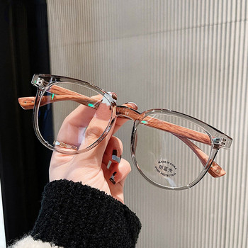 TR90 Οπτικά γυαλιά Σκελετός Γυναικεία Μόδα Anti Blue Light Γυαλιά Ανδρικά γυαλιά υπολογιστή Ρετρό Ξύλο Grain Leg Τετράγωνα γυαλιά