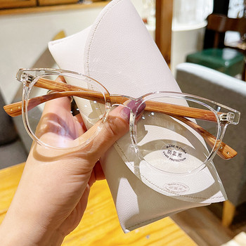 TR90 Οπτικά γυαλιά Σκελετός Γυναικεία Μόδα Anti Blue Light Γυαλιά Ανδρικά γυαλιά υπολογιστή Ρετρό Ξύλο Grain Leg Τετράγωνα γυαλιά