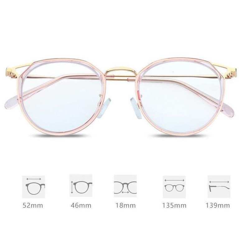 Átlátszó Számítógépes Szemüvegkeret Női Férfi Anti Kék Fény Kerek Szemüveg Blokkoló Szemüveg Optikai Szemüveg Szemüveg