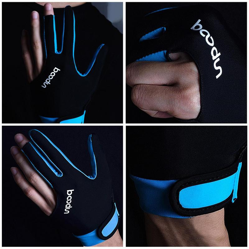 1 buc mănuși respirabile pentru tac de snooker cu 3 degete mănuși de biliard shooter de snooker mâna stângă accesorii de fitness de biliard de înaltă calitate