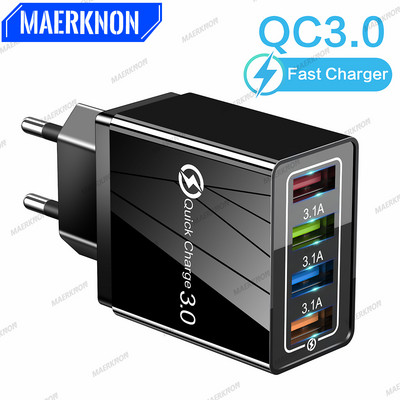 Quick Charge 3.0 USB punjač zidni brzo punjenje za iPhone Samsung Xiaomi Huawei OPPO EU/US mobilni telefon utikač punjači adapter