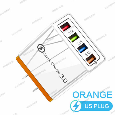 Greitas įkrovimas 3.0 USB įkroviklis sieninis greitas įkrovimas skirtas iPhone Samsung Xiaomi Huawei OPPO EU/US mobiliųjų telefonų kištuko įkroviklių adapteris