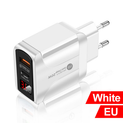 Quick PD Charger 20W QC3.0 USB Type C Kiirlaadija toiteadapter iPhone 12 11 8 Plus Samsung Xiaomi Huawei telefoni PD laadija jaoks