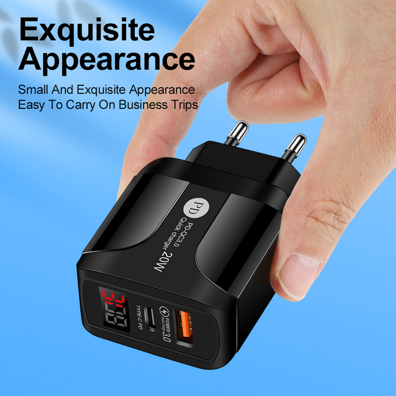 Quick PD Charger 20W QC3.0 USB Type C Kiirlaadija toiteadapter iPhone 12 11 8 Plus Samsung Xiaomi Huawei telefoni PD laadija jaoks