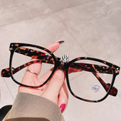 Anti-Blue Light Akiniai Moteriški Vyriški Dideli optiniai rėmeliai Akių apsauga Itin lengvi akiniai Biuro kompiuterio akiniai