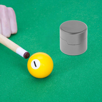 Pool Cue Chalk Holder Φορητό δοχείο Στρογγυλό Σχήμα Κουτί από κράμα αλουμινίου Εύκολη