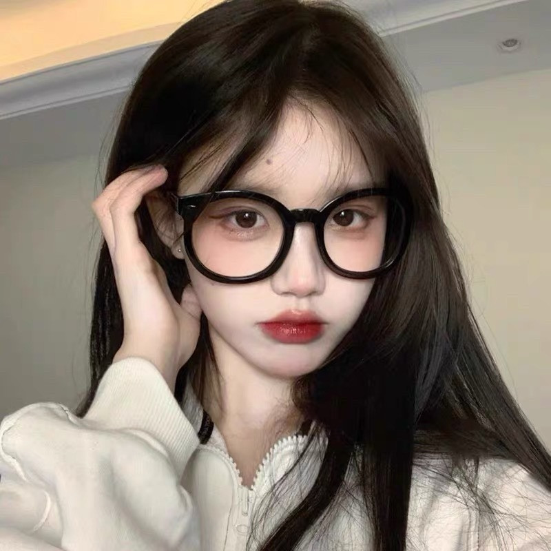 Uus mood Anti Blue Light prillid, mustad ümmargused raamid dekoratiivprillid, gradient-punased prillid, läbipaistvad universaalsed prillid