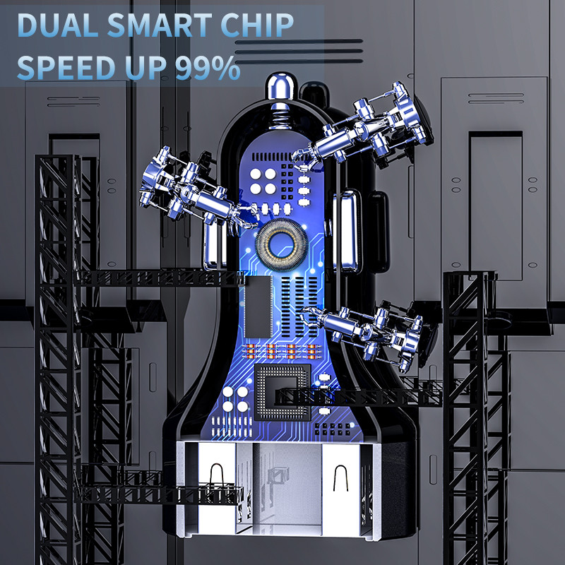 Olaf PD USB automobiliniai įkrovikliai LED tipo C įkroviklis 38W mini greitas įkrovimas iPhone Xiaomi Huawei QC 3.0 mobiliojo telefono adapteriui automobilyje