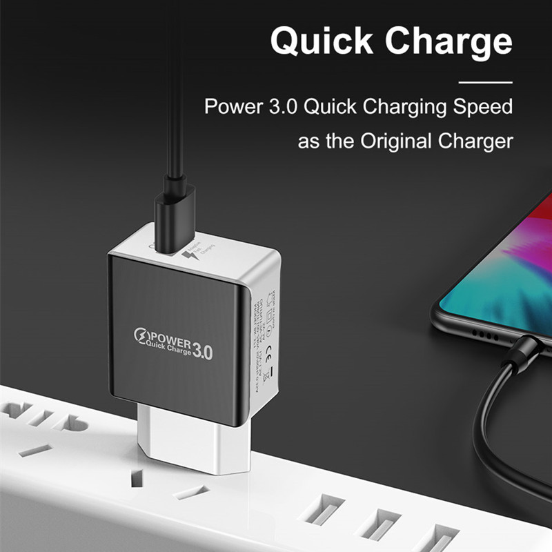 18 W QC3.0 greitai prisitaikantis adapteris, skirtas Samsung A33 A32 Motorola G71 G51 5G G10 Realme 8 7 Pro telefono įkroviklis USB tipo C įkrovimo laidas