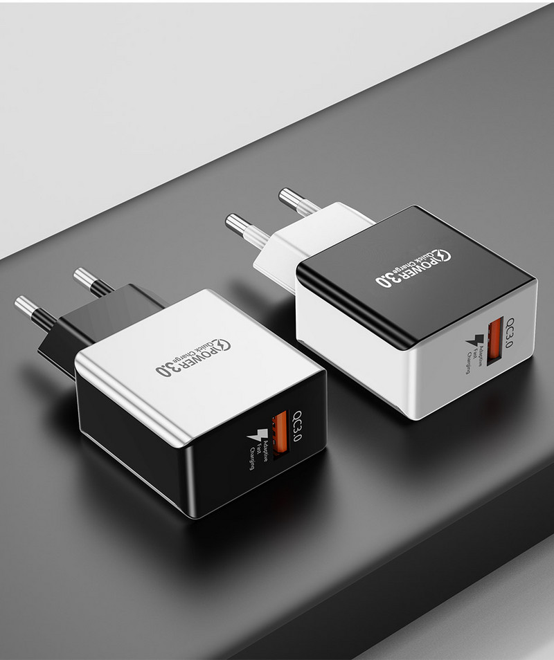 18 W QC3.0 greitai prisitaikantis adapteris, skirtas Samsung A33 A32 Motorola G71 G51 5G G10 Realme 8 7 Pro telefono įkroviklis USB tipo C įkrovimo laidas