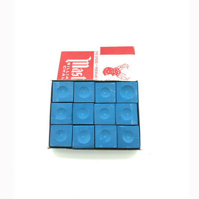 12vnt/Box snukerio kreida Qiaoke milteliai biliardo mėlyna kreida biliardo stalui biliardo stulpai neslystantys biliardo snukerio priedai