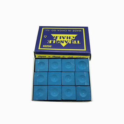 12vnt/Box snukerio kreida Qiaoke milteliai biliardo mėlyna kreida biliardo stalui biliardo stulpai neslystantys biliardo snukerio priedai