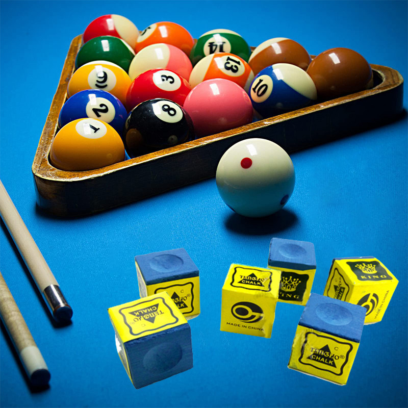 12vnt/Box snukerio kreida Qiaoke milteliai biliardo mėlyna kreida biliardo stalui biliardo stulpai neslystantys biliardo snukerio priedai