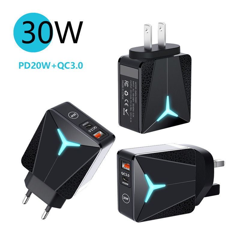 30 W USB töltő PD USB gyorstöltő mobil telefon adapter iPhone 14 13 telefonhoz Samsung Xiaomi Huawei Quick Charge 3.0 fali töltő