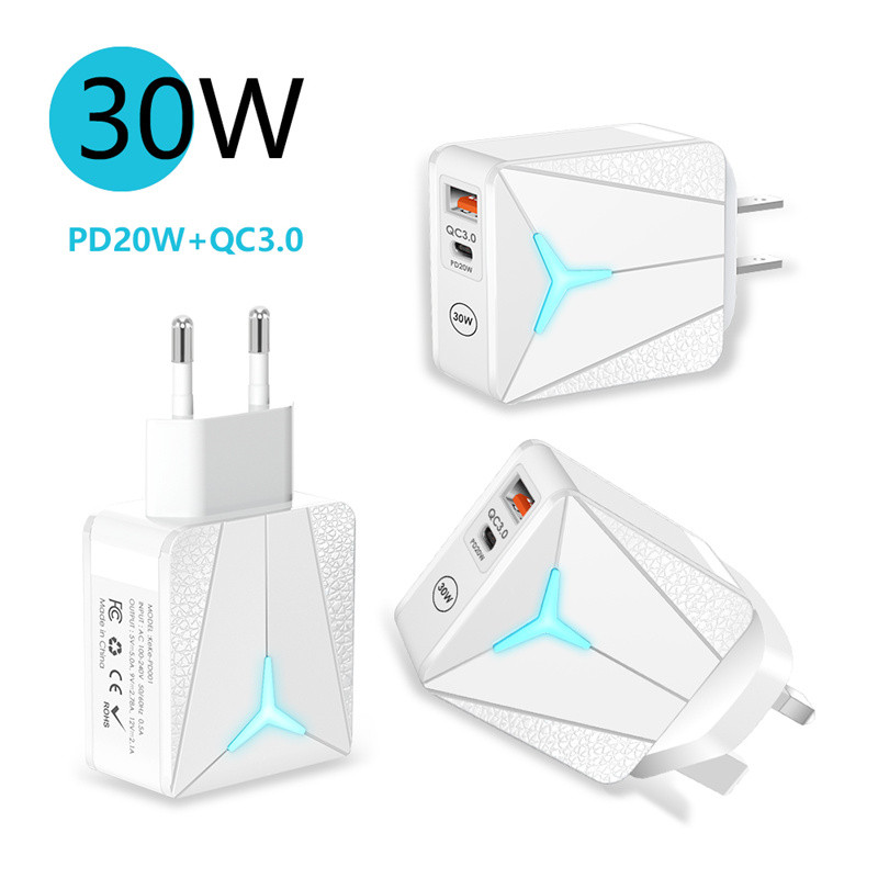 30 W USB töltő PD USB gyorstöltő mobil telefon adapter iPhone 14 13 telefonhoz Samsung Xiaomi Huawei Quick Charge 3.0 fali töltő